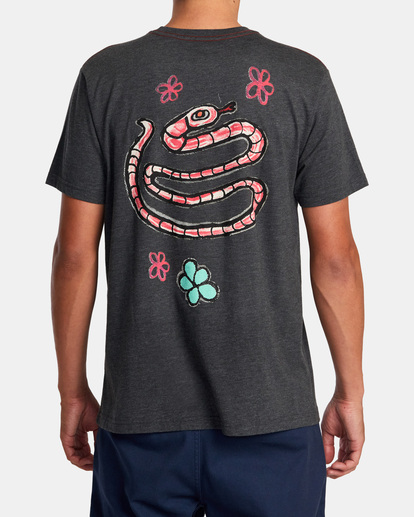 3 Oblow Snake Tee Black AVYZT01220 RVCA