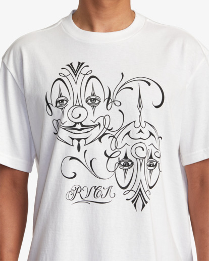 Mr CARTOON RVCA BALANCE CLOWNS TEE WHITE-