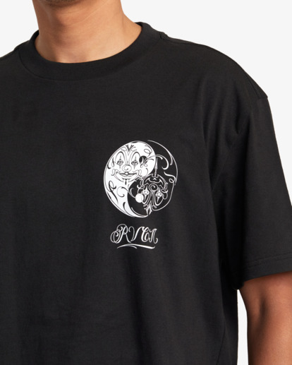 7 Mister Cartoon Yin Yang Tee Black AVYZT01254 RVCA