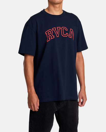 4 Arched Tee Blue AVYZT01256 RVCA