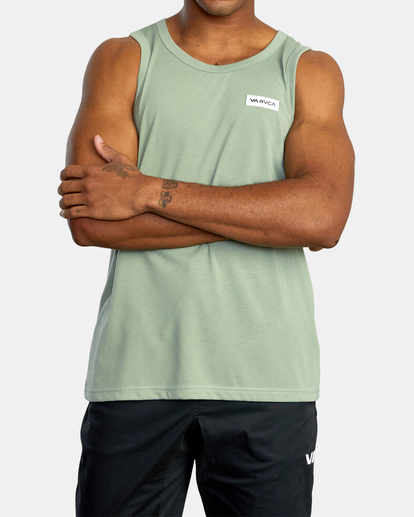 3 Icon Tank Top Green AVYZT01366 RVCA