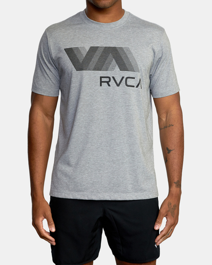 2 VA RVCA Blur Tee Grey AVYZT01370 RVCA