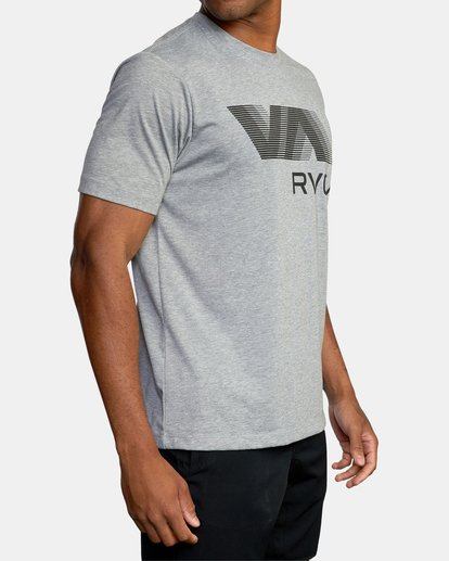 6 VA RVCA Blur Tee Grey AVYZT01370 RVCA