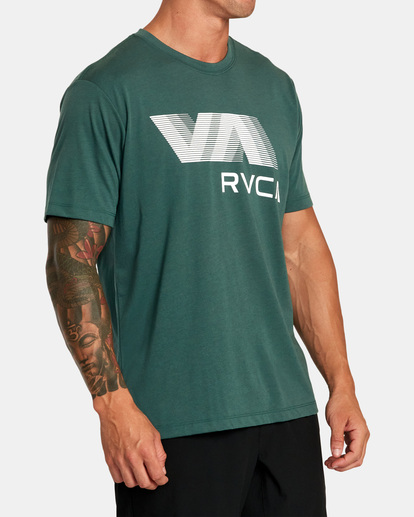 4 VA RVCA Blur Tee Green AVYZT01370 RVCA