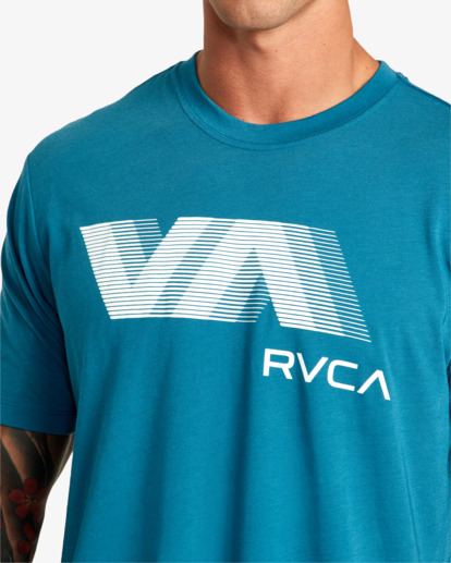 5 VA RVCA Blur Tee Green AVYZT01370 RVCA