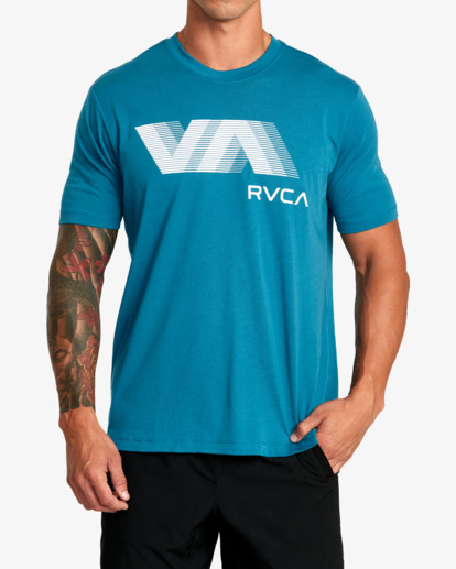 1 VA RVCA Blur Tee Green AVYZT01370 RVCA