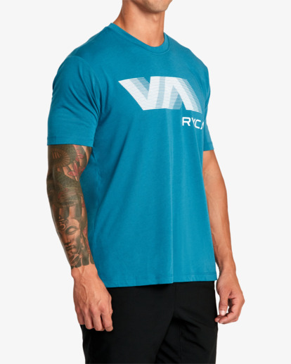 4 VA RVCA Blur Tee Green AVYZT01370 RVCA
