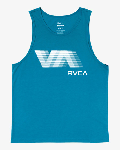 0 VA RVCA Blur Tank Top Green AVYZT01371 RVCA