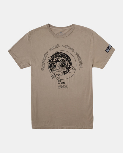 0 RVCA x FREAKTOPIA - Unisex T-Shirt Beige AVYZT01385 RVCA