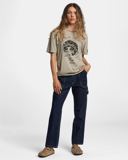 9 RVCA x FREAKTOPIA - Unisex T-Shirt Beige AVYZT01385 RVCA