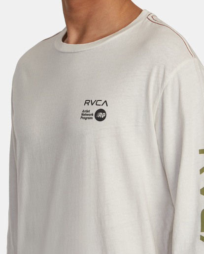 5 ANP Long Sleeve Tee White AVYZT01438 RVCA