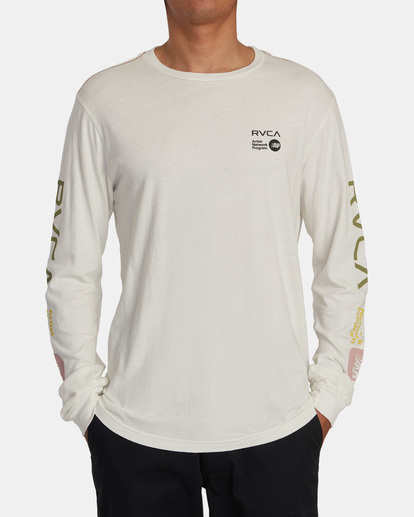 1 ANP Long Sleeve Tee White AVYZT01438 RVCA