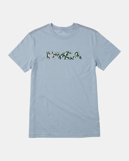 0 Big Flora T-Shirt Blue AVYZT01467 RVCA
