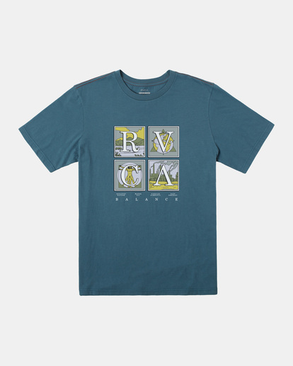 0 Natural T-Shirt Blue AVYZT01475 RVCA