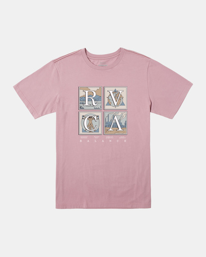 0 Natural T-Shirt Purple AVYZT01475 RVCA