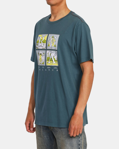 3 Natural T-Shirt Blue AVYZT01475 RVCA