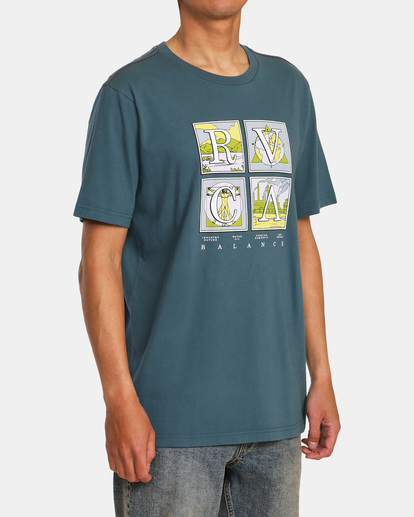 4 Natural T-Shirt Blue AVYZT01475 RVCA