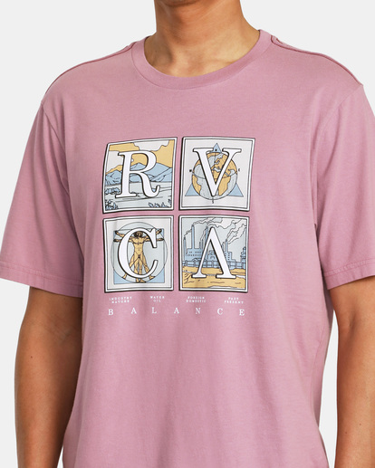 5 Natural T-Shirt Purple AVYZT01475 RVCA