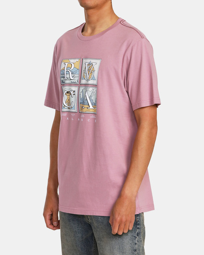 3 Natural T-Shirt Purple AVYZT01475 RVCA