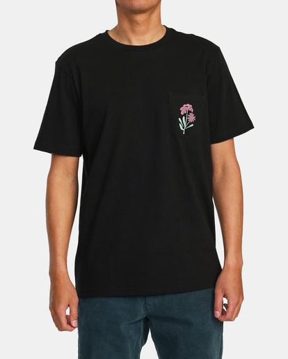 1 Bloomed Pocket T-Shirt Black AVYZT01481 RVCA