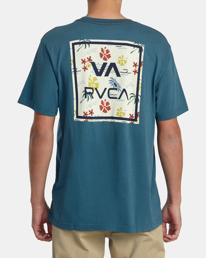 3 VA All The Way T-Shirt Blue AVYZT01483 RVCA