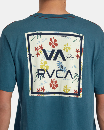 7 VA All The Way T-Shirt Blue AVYZT01483 RVCA