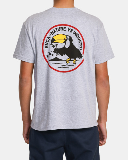 3 Tipsy Toucan T-Shirt Grey AVYZT01512 RVCA