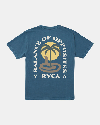 0 Cobra Mirage T-Shirt Blue AVYZT01517 RVCA