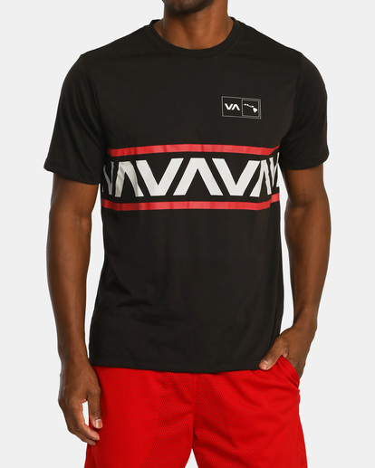 2 VA Banded Hawaii Tee Black AVYZT01536 RVCA