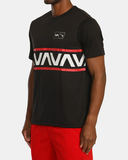 3 VA Banded Hawaii Tee Black AVYZT01536 RVCA