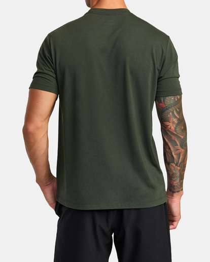 1 RVCA Pin Block T-Shirt Brown AVYZT01538 RVCA
