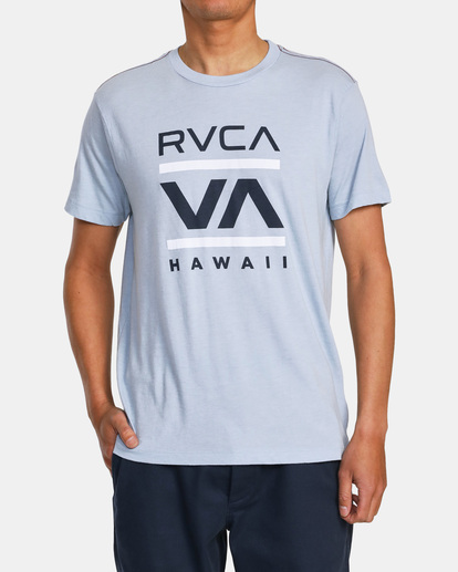 1 Island Radio Tee Blue AVYZT01544 RVCA