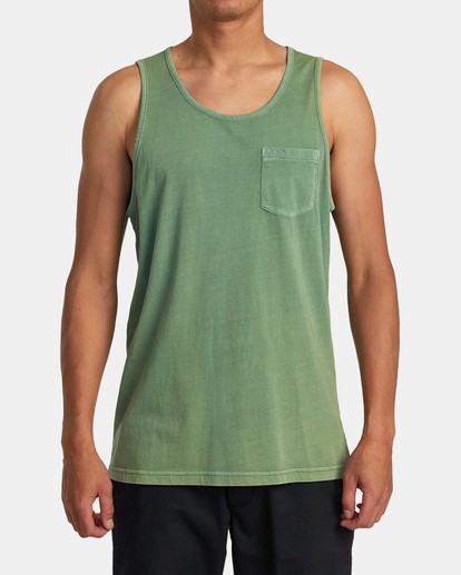 2 PTC Pigment Tank T-Shirt Green AVYZT01563 RVCA