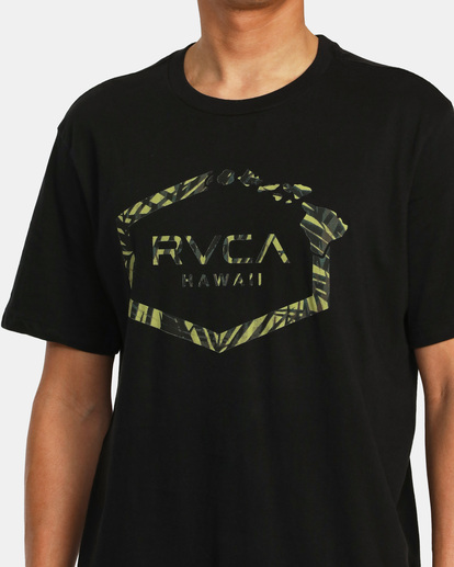 5 Hawaii Hex Tee Black AVYZT01733 RVCA