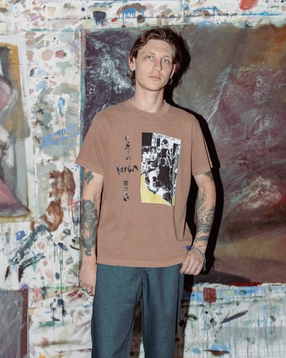0 Spun Spirit Collage T-Shirt Brown AVYZT01848 RVCA