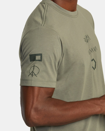 6 VA Scrap Elements T-Shirt Beige AVYZT01866 RVCA