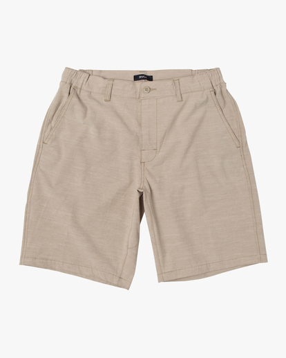 0 Boy's All Time Coastal Solid Hybrid Walkshorts 17" Beige B206QRCO RVCA