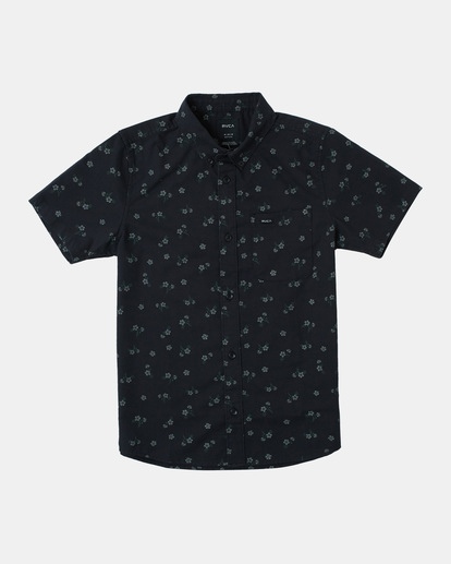 0 Boy's That'll Do Print Short Sleeve Shirt Black B508TRTP RVCA