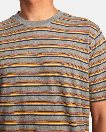 3 Ramshackle Micro Stripe - Short Sleeve T-Shirt for Men Grey C1KTRDRVP2 RVCA