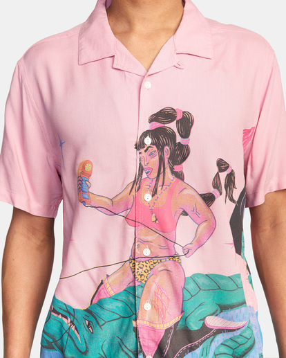 3 Luke Pelletier X Kristen Liu Wong Gator - Chemise manches courtes pour Homme Gris C1SHRXRVP2 RVCA