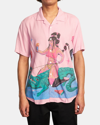 1 Luke Pelletier X Kristen Liu Wong Gator - Chemise manches courtes pour Homme Gris C1SHRXRVP2 RVCA