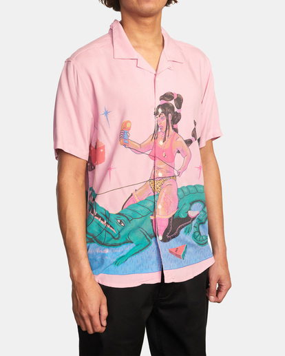 5 Luke Pelletier X Kristen Liu Wong Gator - Chemise manches courtes pour Homme Gris C1SHRXRVP2 RVCA