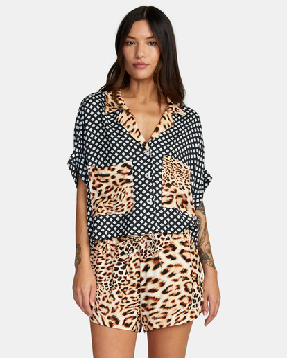 0 Speakeasy 2022 - Chemise manches courtes pour Femme Gris C3SHRDRVP2 RVCA