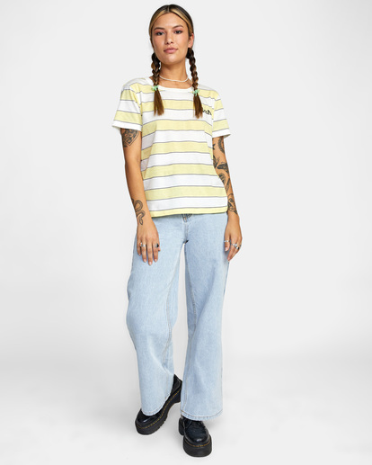 3 Stripe - T-shirt manches courtes pour Femme Gris C3SSRDRVP2 RVCA
