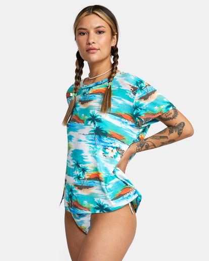 4 Recess - T-shirt manches courtes pour Femme Bleu C3TPRJRVP2 RVCA