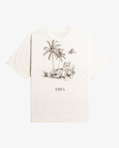 1 Benjamin Jeanjean Tiger Beach - T-shirt pour Femme Blanc EVJZT00109 RVCA