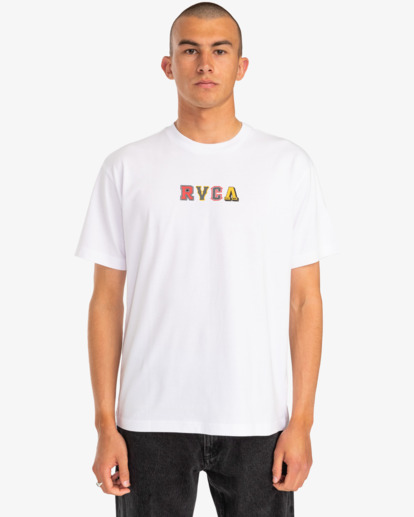 2 Letterman - T-shirt pour Homme Blanc EVYZT00134 RVCA