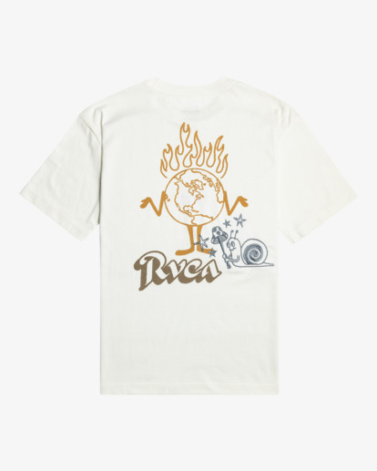1 Scorched - T-shirt pour Homme Blanc EVYZT00139 RVCA