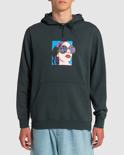 2 Girlfriend - Sweat à capuche pour Homme Vert F1HORNRVF2 RVCA