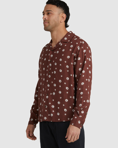 3 Balance Act 2022 - Chemise manches longues pour Homme Marron F1SHRMRVF2 RVCA